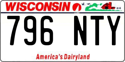 WI license plate 796NTY
