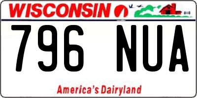 WI license plate 796NUA