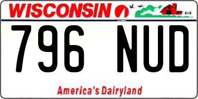 WI license plate 796NUD