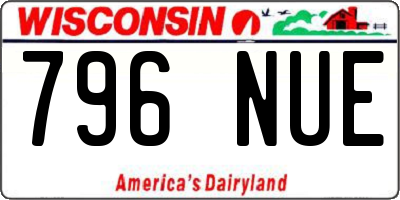 WI license plate 796NUE