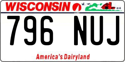 WI license plate 796NUJ