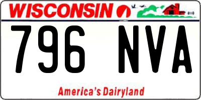 WI license plate 796NVA