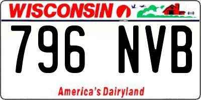 WI license plate 796NVB