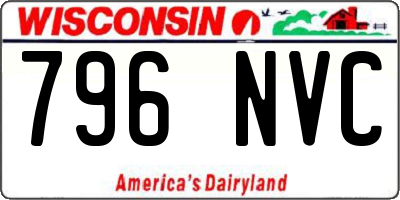 WI license plate 796NVC
