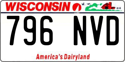 WI license plate 796NVD
