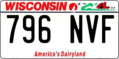 WI license plate 796NVF