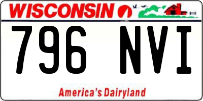 WI license plate 796NVI
