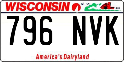 WI license plate 796NVK