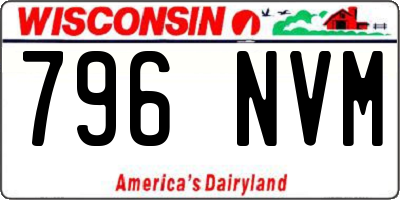 WI license plate 796NVM
