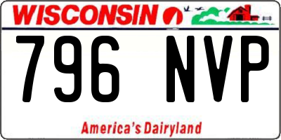 WI license plate 796NVP