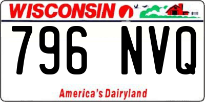 WI license plate 796NVQ