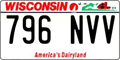 WI license plate 796NVV