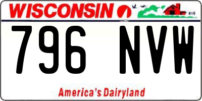 WI license plate 796NVW