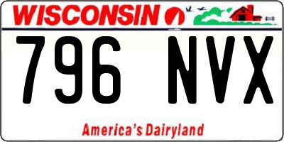 WI license plate 796NVX