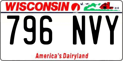 WI license plate 796NVY
