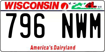 WI license plate 796NWM