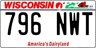 WI license plate 796NWT