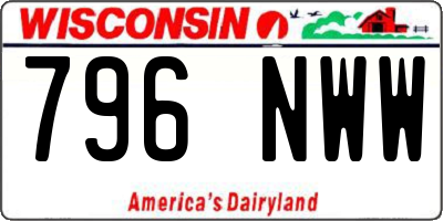WI license plate 796NWW