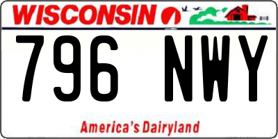 WI license plate 796NWY
