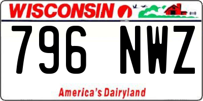 WI license plate 796NWZ