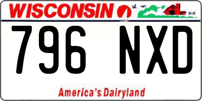 WI license plate 796NXD