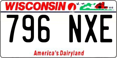WI license plate 796NXE