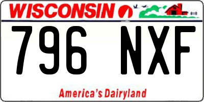 WI license plate 796NXF