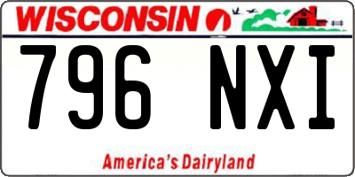 WI license plate 796NXI