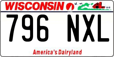 WI license plate 796NXL
