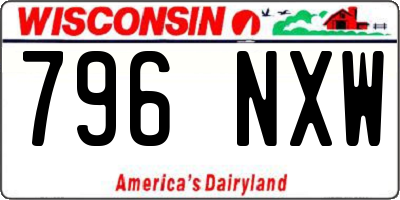 WI license plate 796NXW
