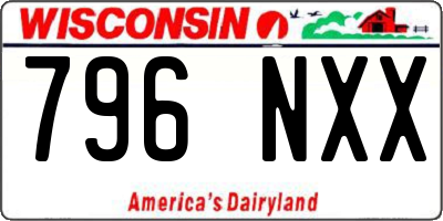 WI license plate 796NXX