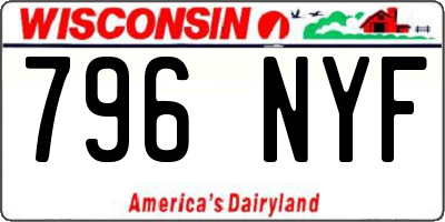 WI license plate 796NYF