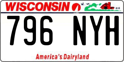 WI license plate 796NYH