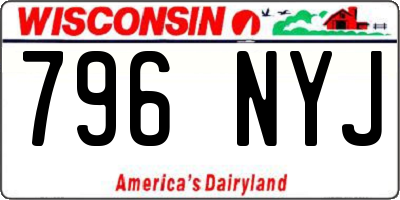 WI license plate 796NYJ