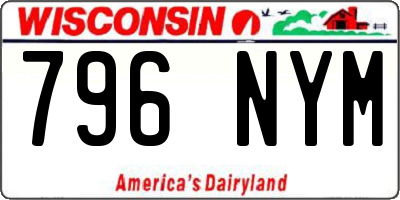 WI license plate 796NYM