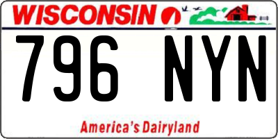 WI license plate 796NYN