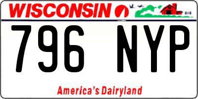 WI license plate 796NYP