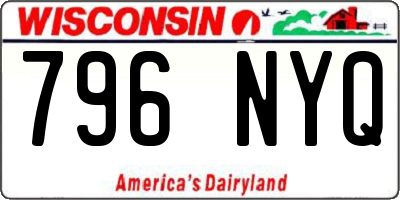 WI license plate 796NYQ