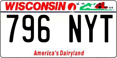 WI license plate 796NYT