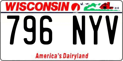 WI license plate 796NYV