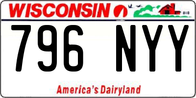 WI license plate 796NYY