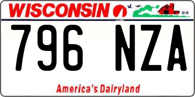 WI license plate 796NZA
