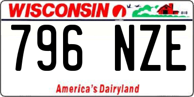 WI license plate 796NZE
