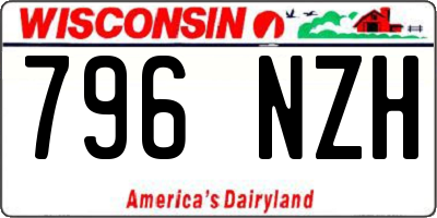 WI license plate 796NZH