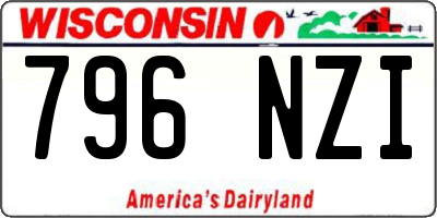 WI license plate 796NZI