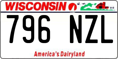 WI license plate 796NZL