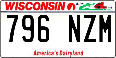 WI license plate 796NZM