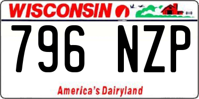 WI license plate 796NZP