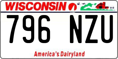 WI license plate 796NZU
