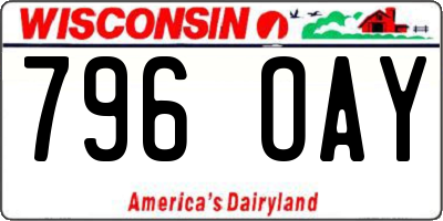 WI license plate 796OAY